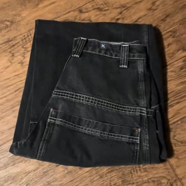 BAGGOUT Vintage Wash Loose Fit Triple Skulls Jeans