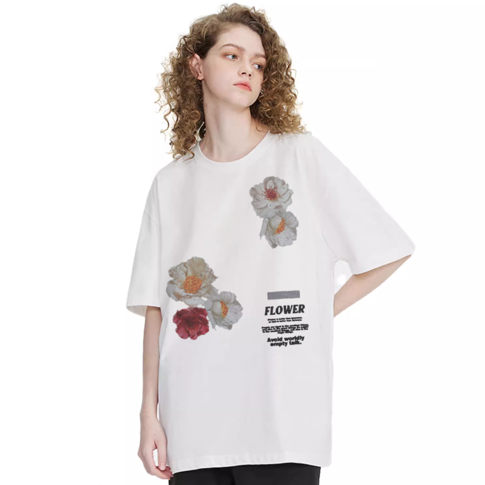 Realistic Flower Letters T-Shirt