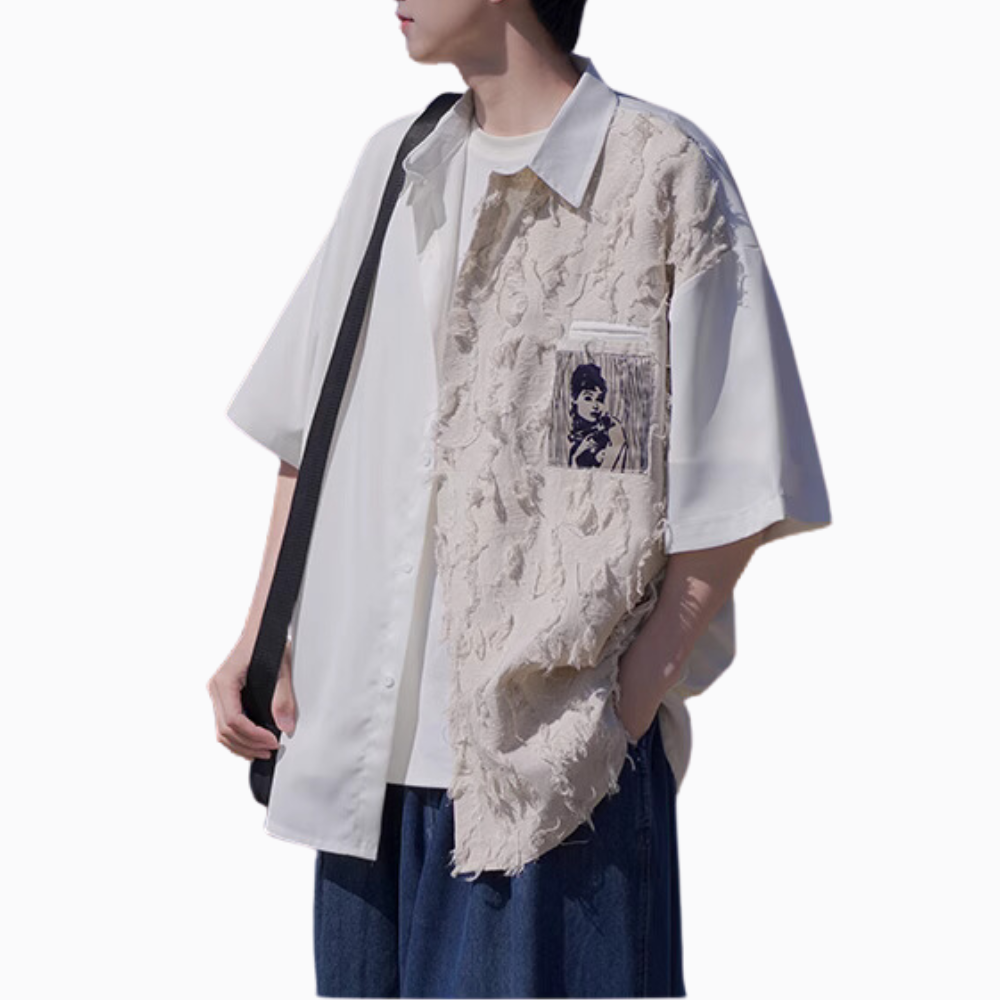 American Beard Silk Patchwork Shirt