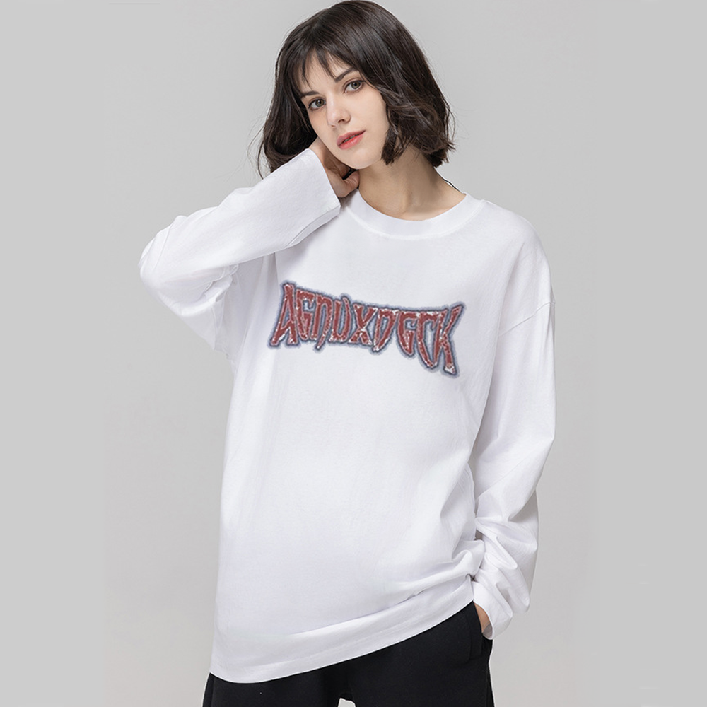 Vintage Bold Jesus Letter Graphic Long Sleeve Shirt