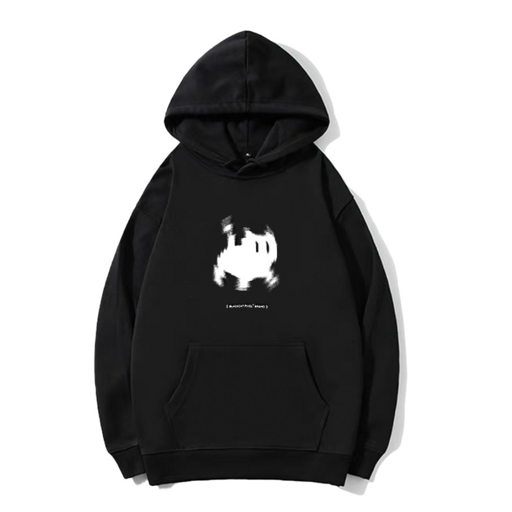 Grumpy Kitty Print Hoodie