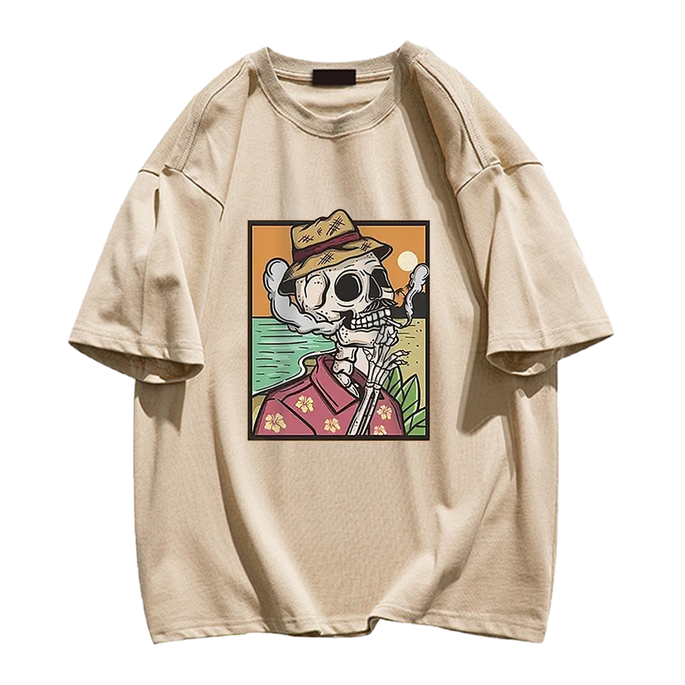 Smoking Skeleton Poster T-Shirt