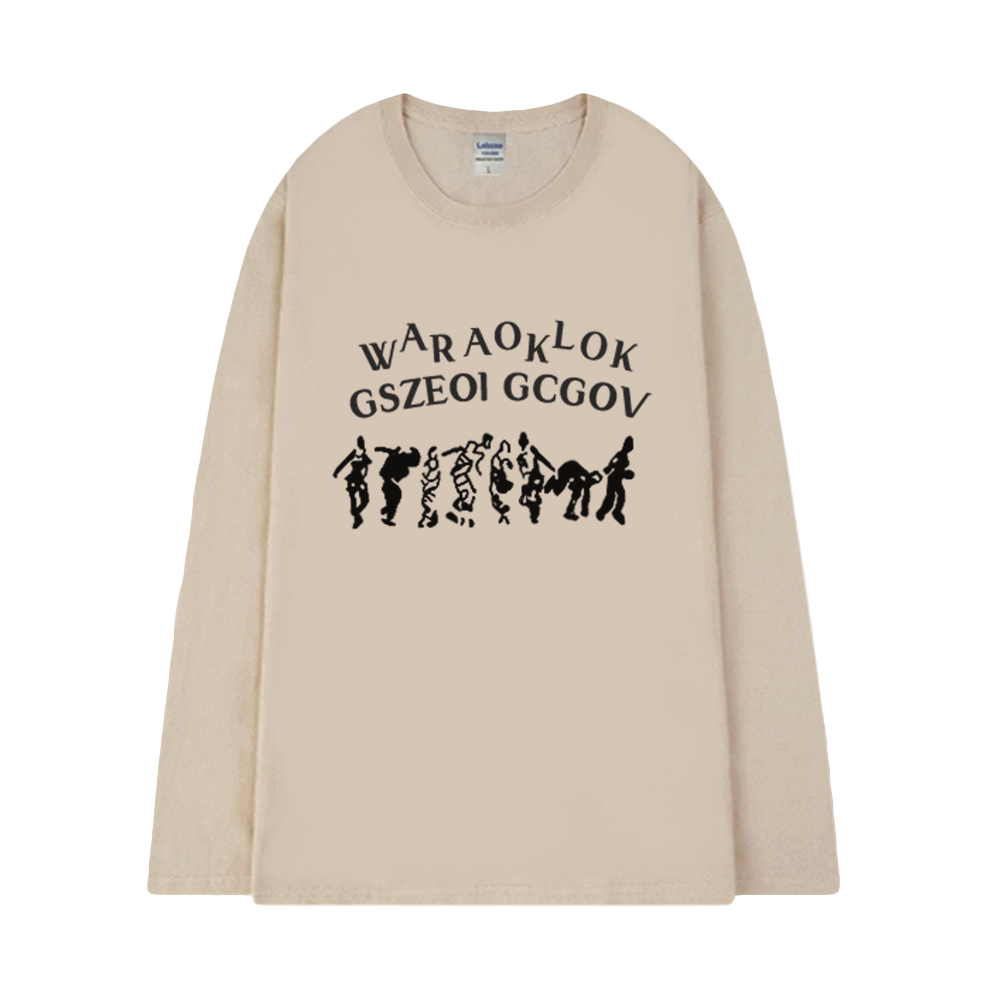 Abstract Crowd Long Sleeve Shirt