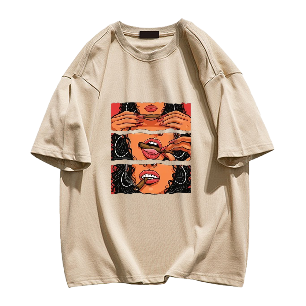 Woman Smoking Frame Animation T-Shirt
