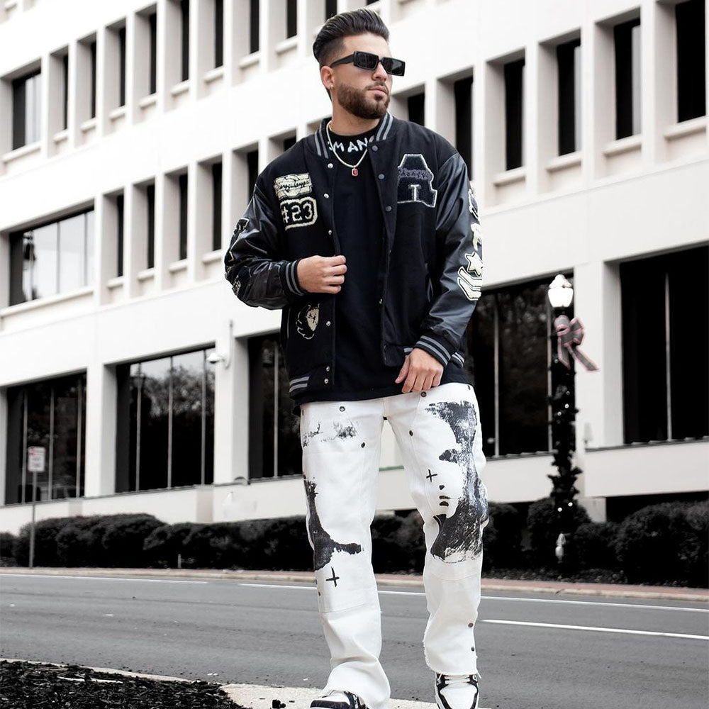 Black Wool Embroidered Jacket