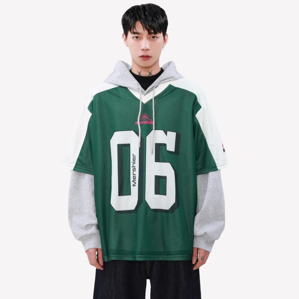 Sports Double Layer Mesh Hoodie