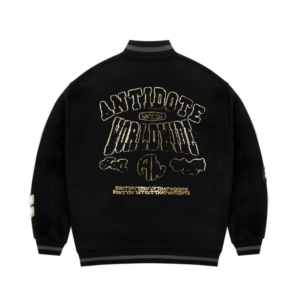Black Wool Embroidered Jacket