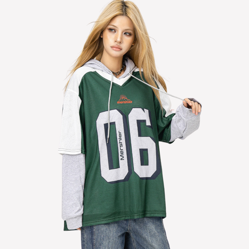 Sports Double Layer Mesh Hoodie