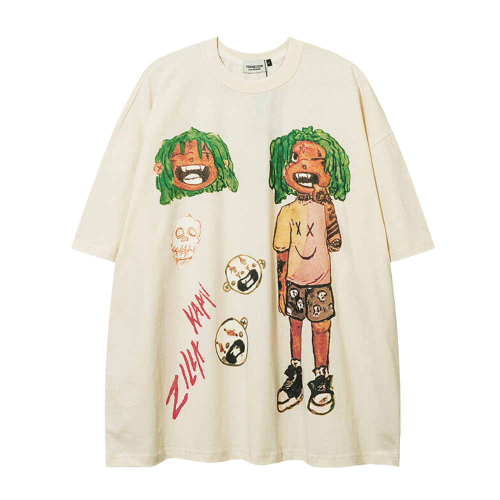 Evil Boy Print Oversize T-shirt