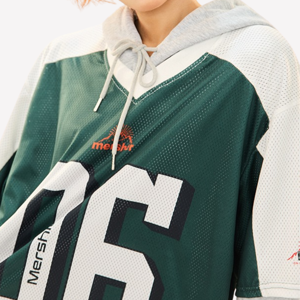 Sports Double Layer Mesh Hoodie