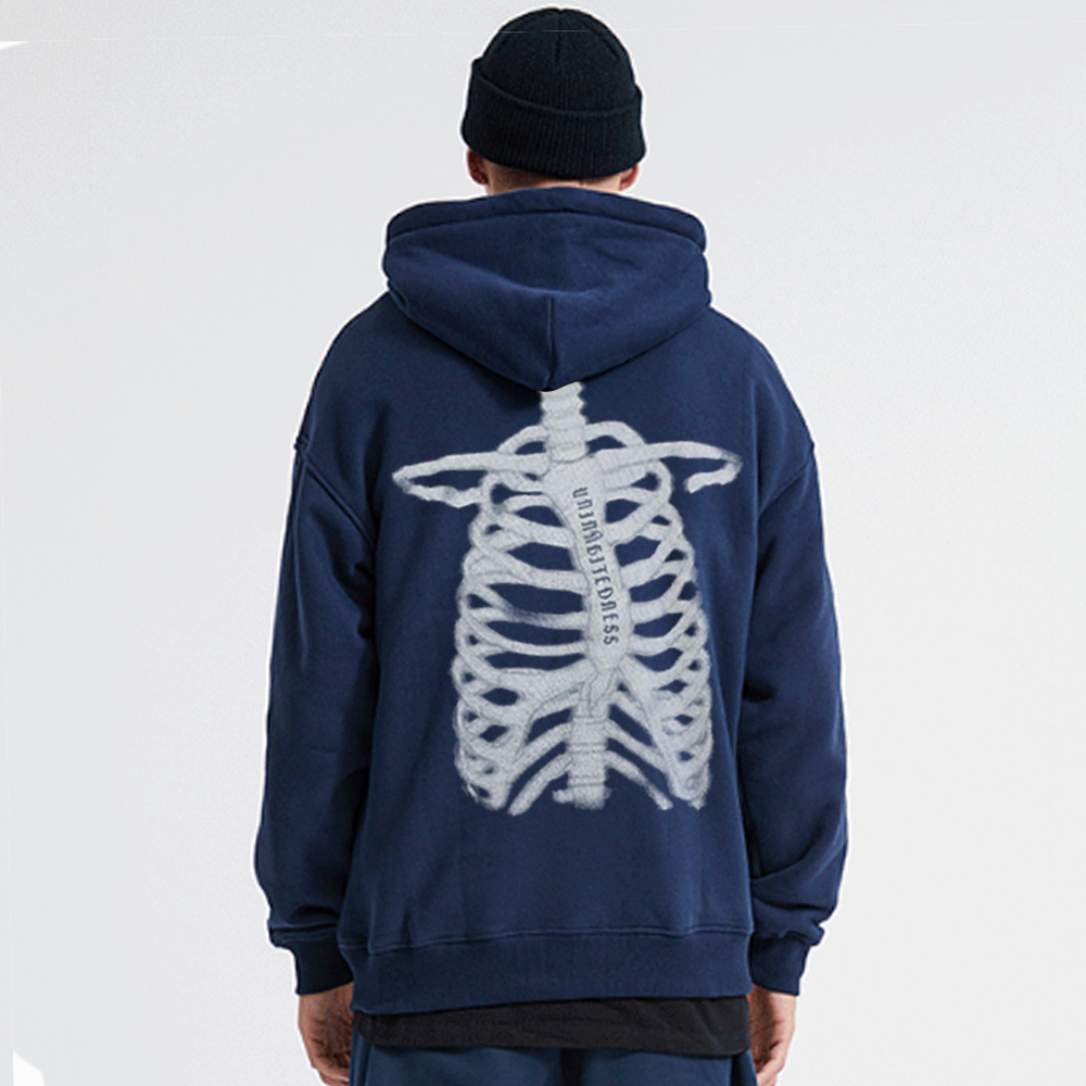 Urban Dark Skeleton Graphic Hoodie