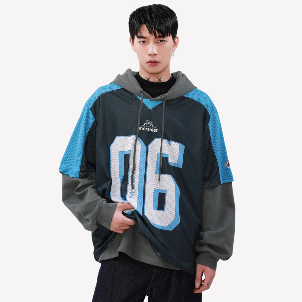 Sports Double Layer Mesh Hoodie