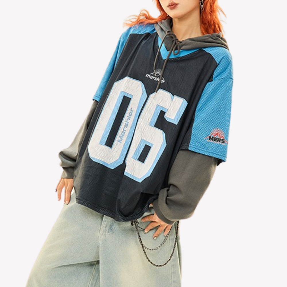 Sports Double Layer Mesh Hoodie