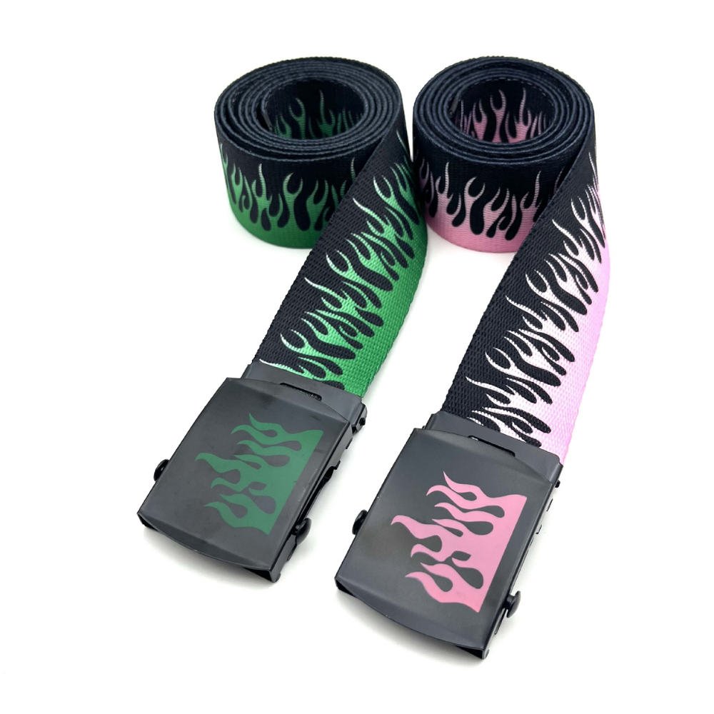 Hip-hop Canvas Flame Belt