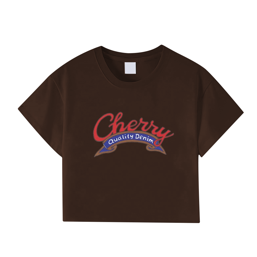 Women's Cherry Letter T-shirt