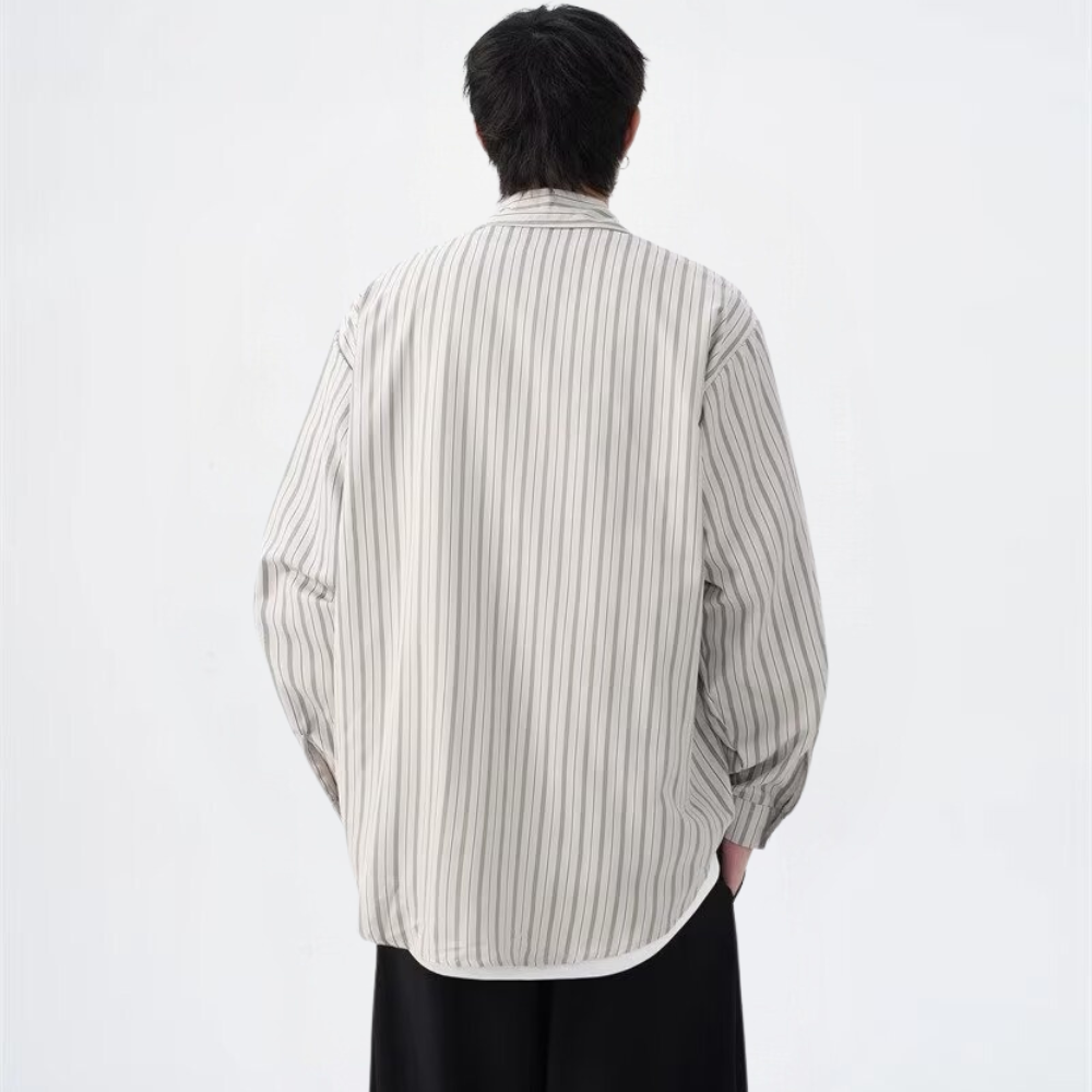 Japanese Retro Striped Shirt