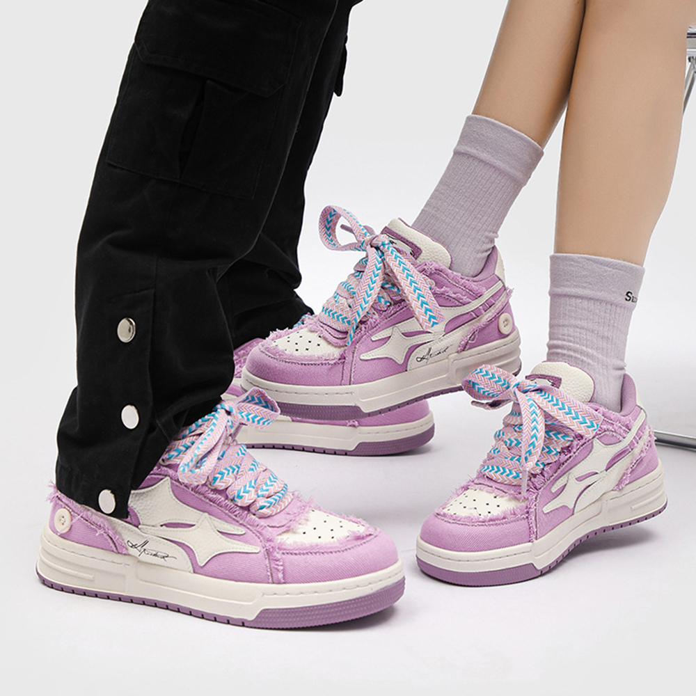 Cyber Envoy | High Street Purple Raw Edge Sneaker