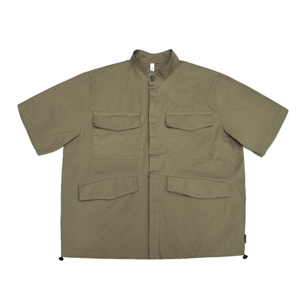 Vintage Multi-Pocket Solid Shirt