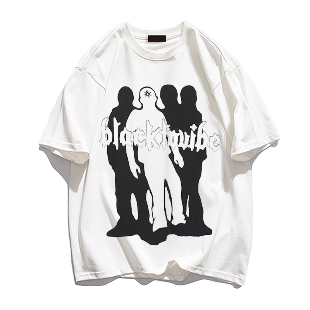 Hip Hop Silhouette Print T-Shirt