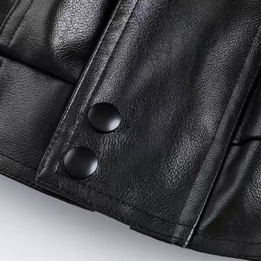 CE | Street Black Lapel Biker Jacket