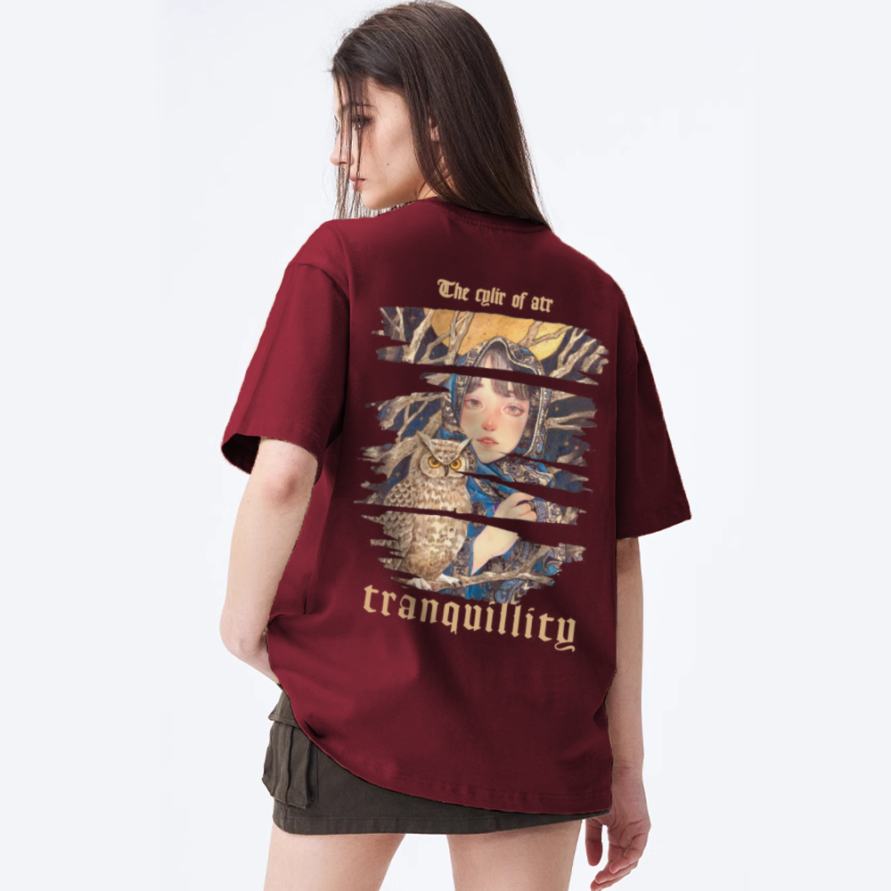Owl And Girl T-Shirt