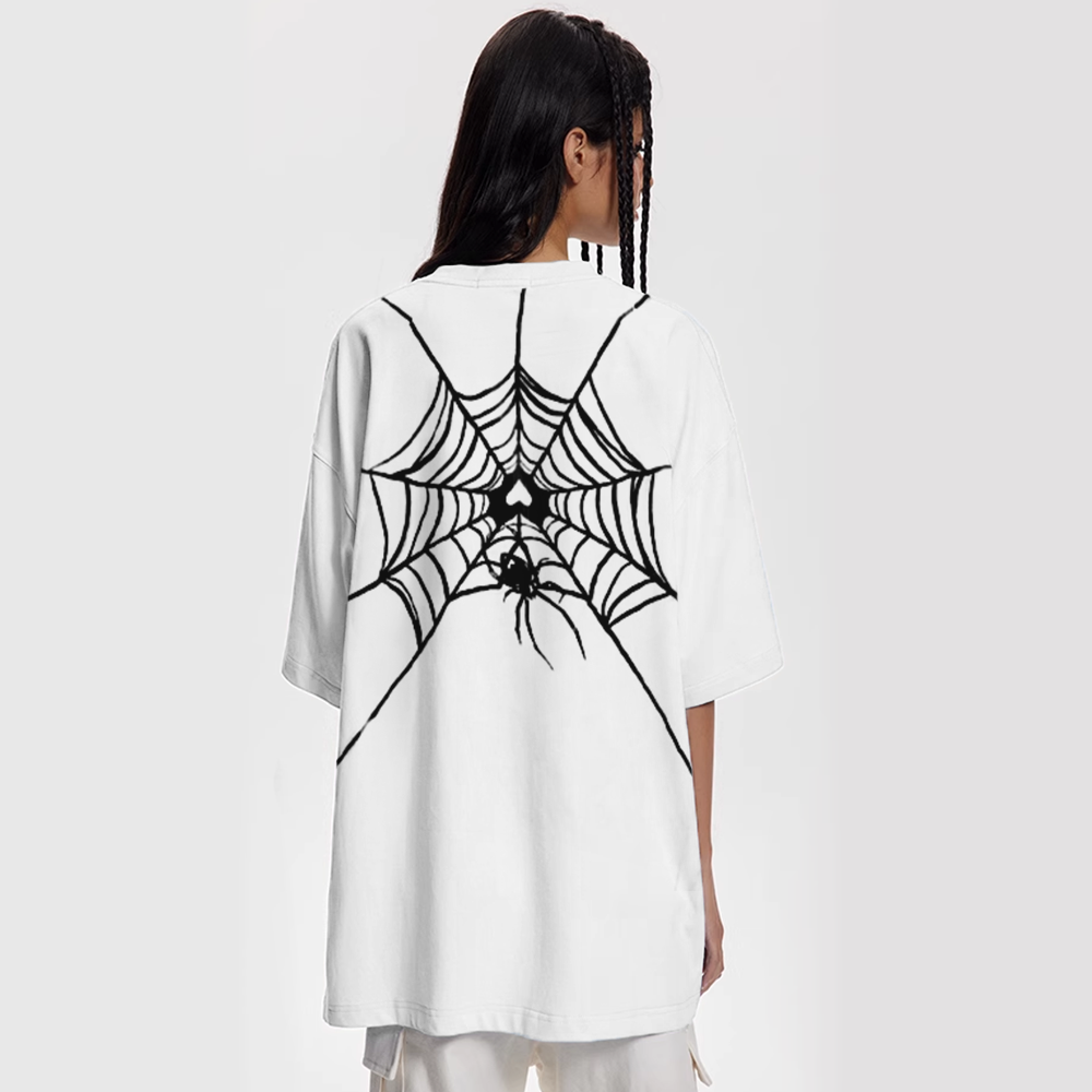 Street Love Spider Web Print T-shirt