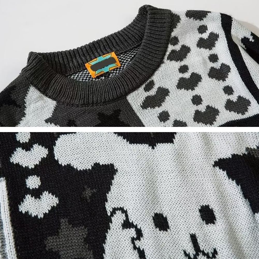 Cute Rabbit Stitching Sweater