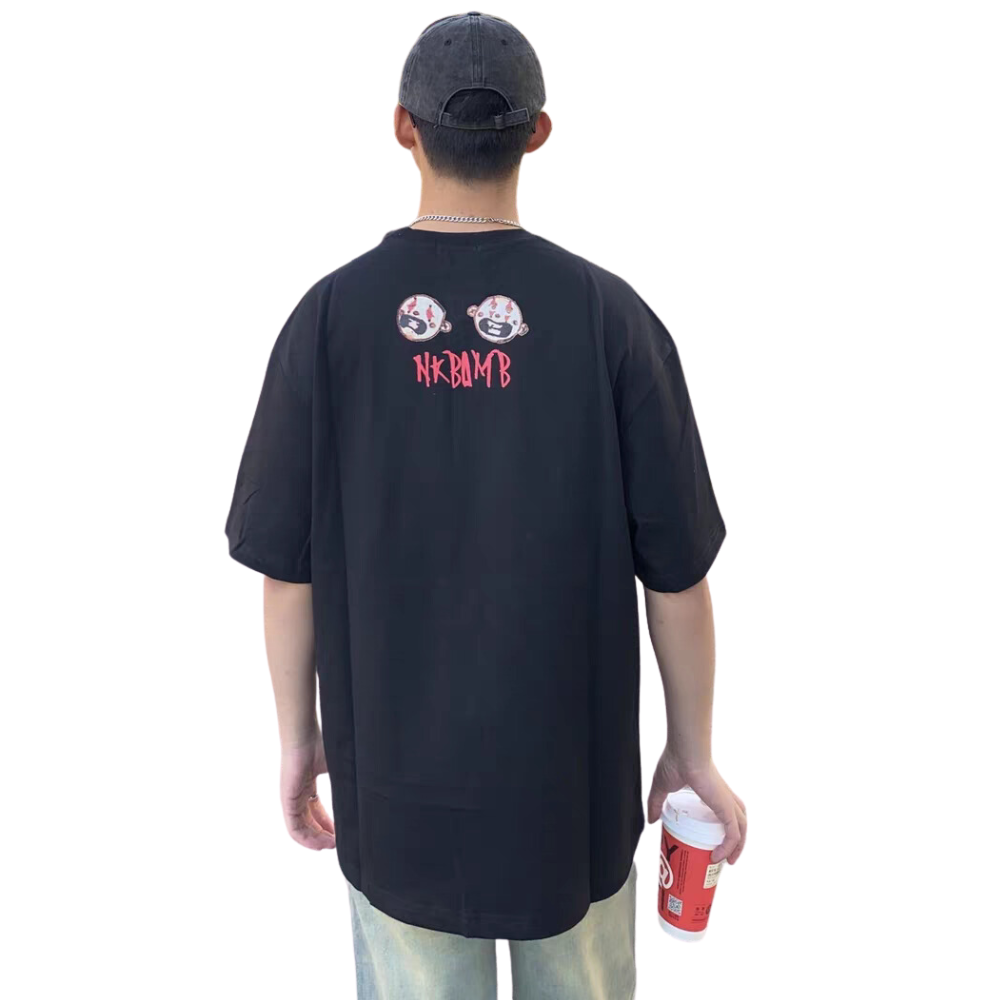 Evil Boy Print Oversize T-shirt