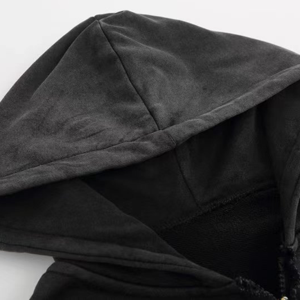 American Distressed Stars Solid Color Hoodie