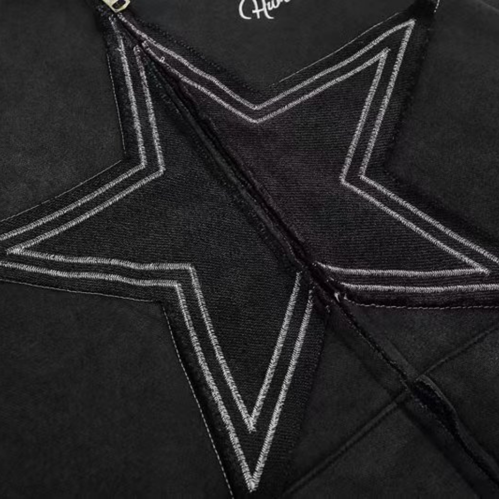 American Distressed Stars Solid Color Hoodie