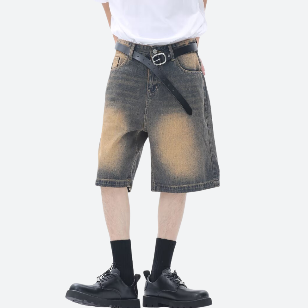 Wasteland Style Denim Shorts