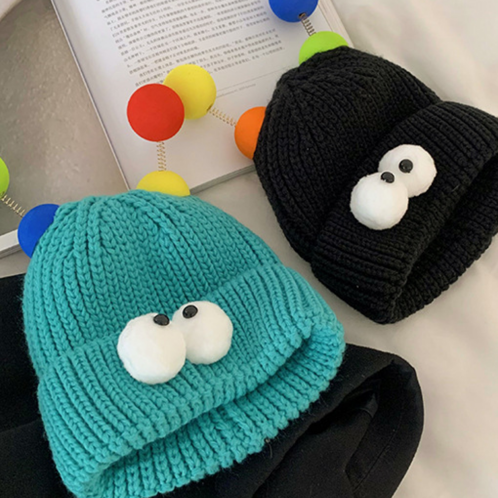 Cartoon Big Eyed Monster Knitted Hat