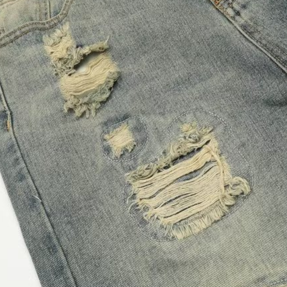 American Vintage Distressed Denim Shorts