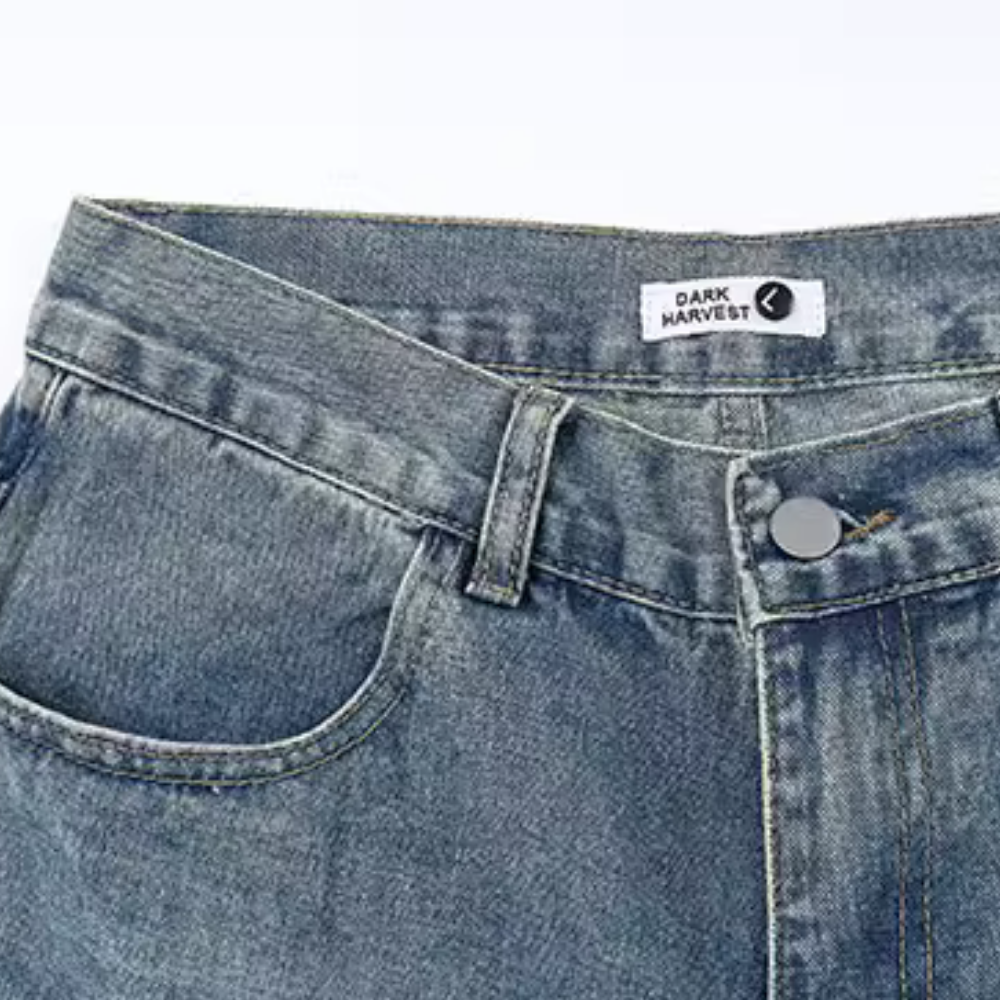 Street Washed Embroidered Jeans