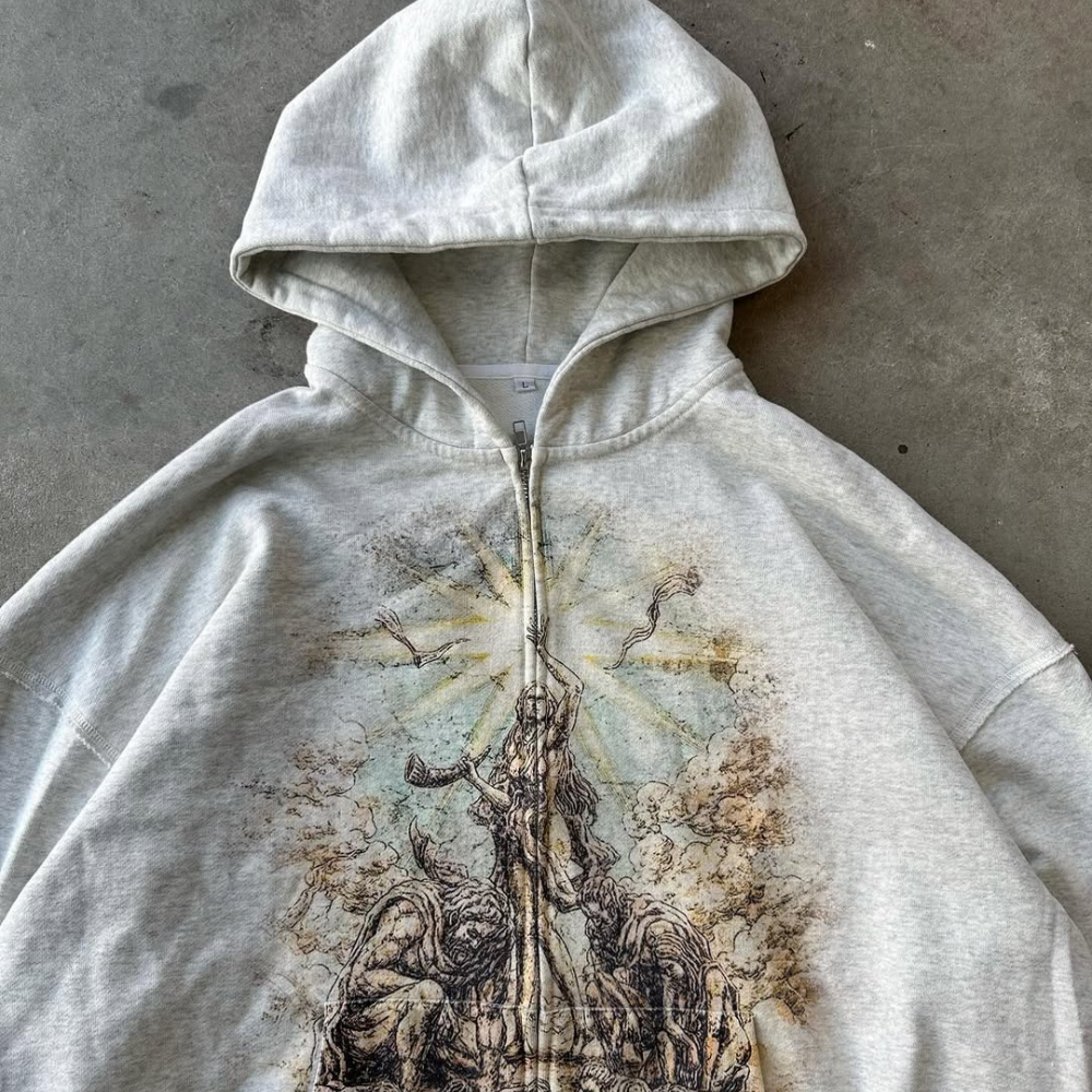 ART IN WAR Divine Collapse – Renaissance Zip Hoodie