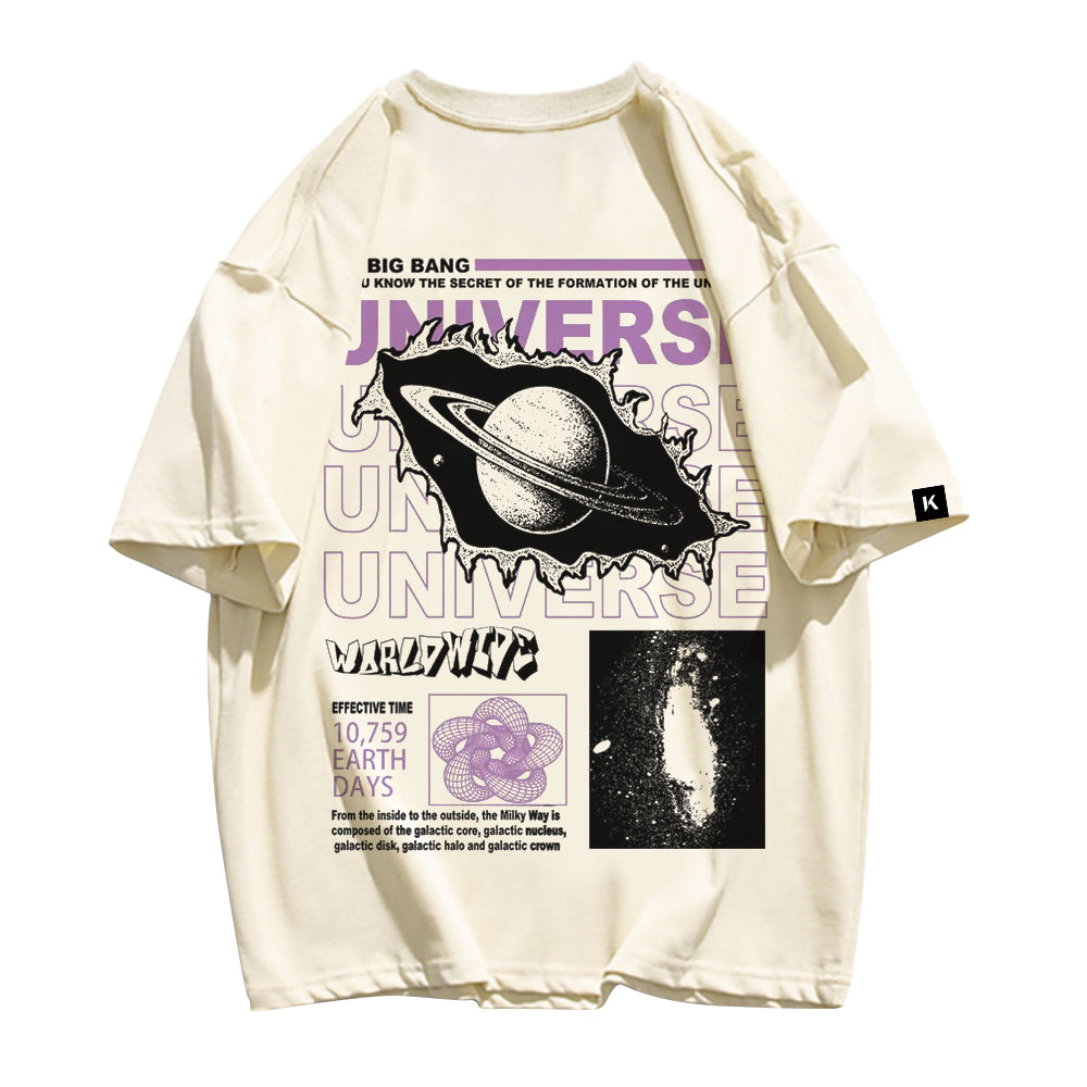 Casual Planet Print T-shirt