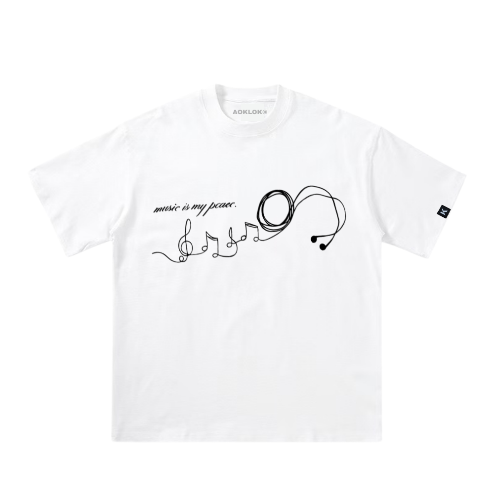 Unseen Echoes Where Sound Meets Stillness – “Music Is My Peace” Tee