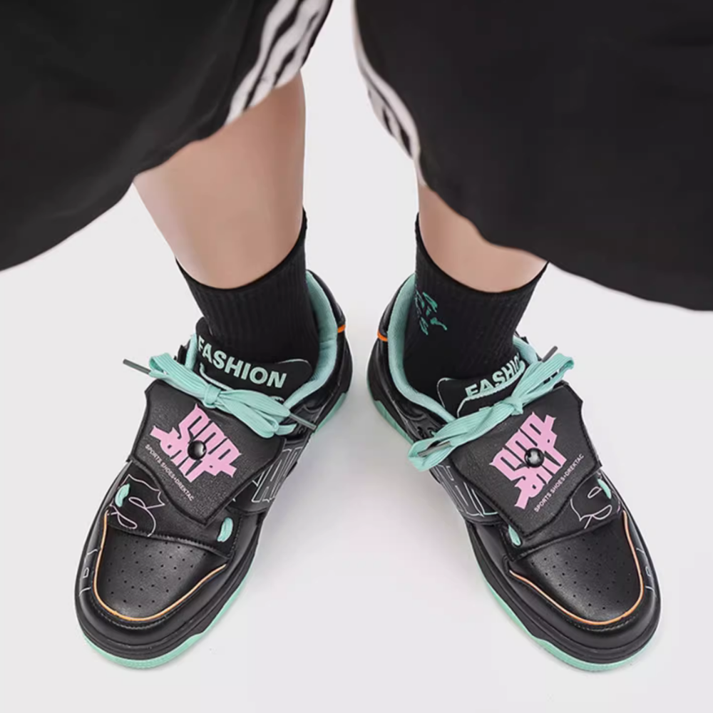 High Street Velcro Letter Contrast Shoes