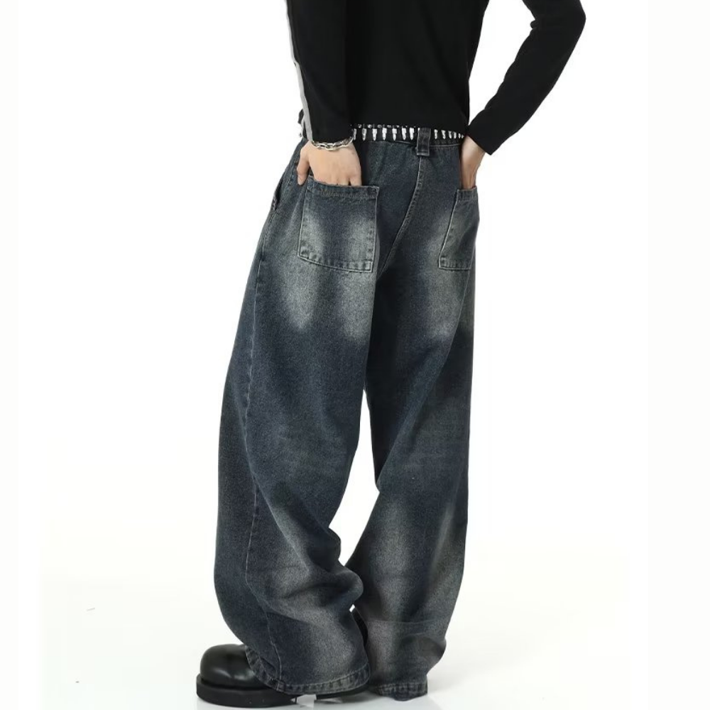 DF Street Wash Oversized Loose Jeans