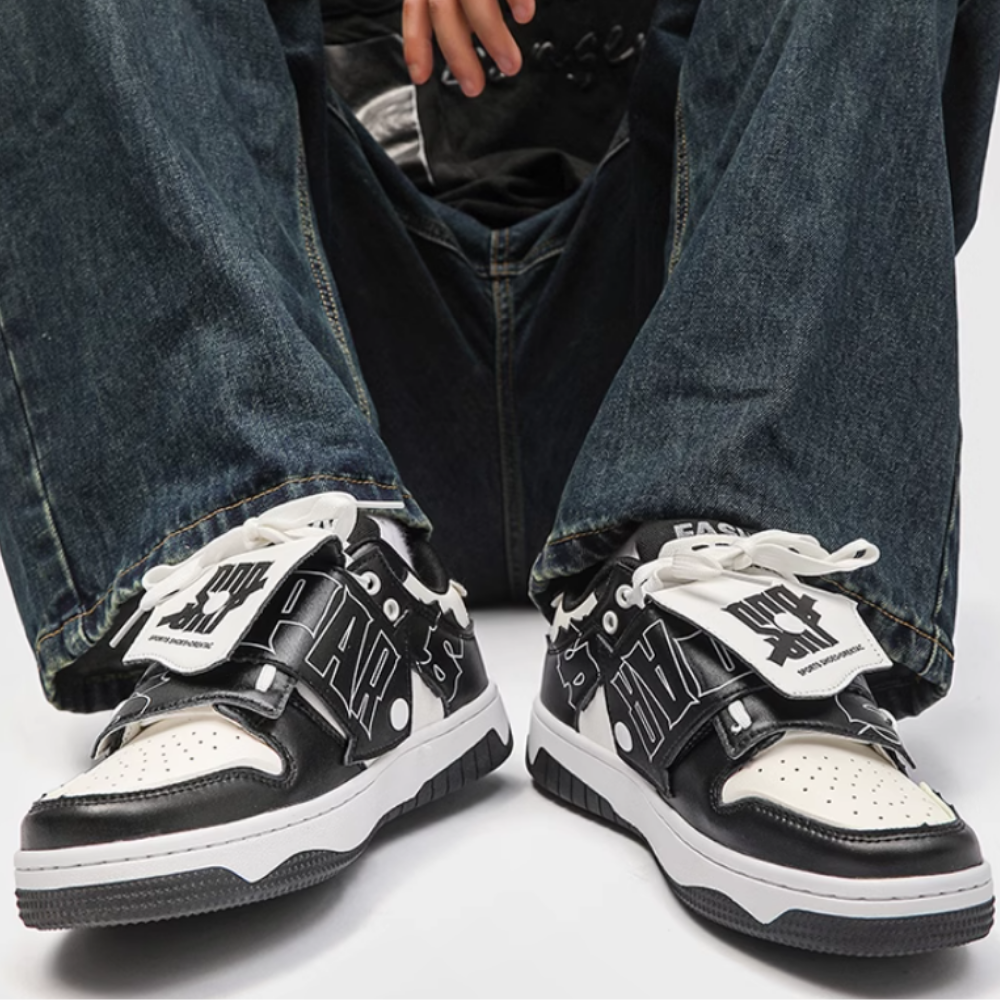 High Street Velcro Letter Contrast Shoes