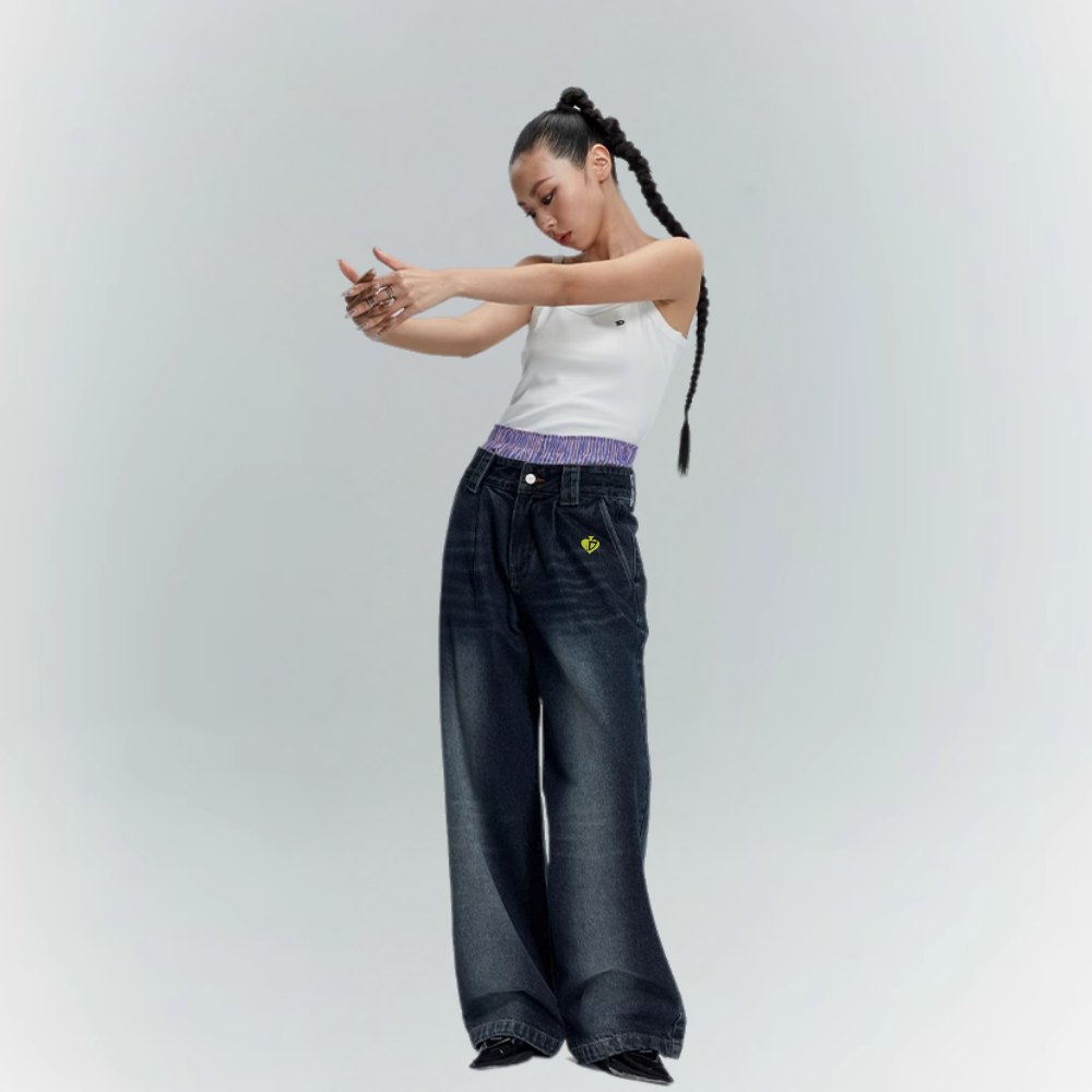 DF Street Wash Oversized Loose Jeans