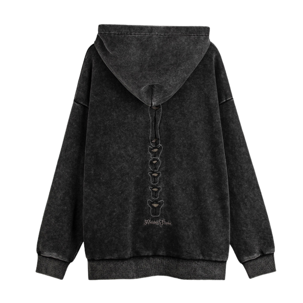 High Street Skeleton Washed Hoodie