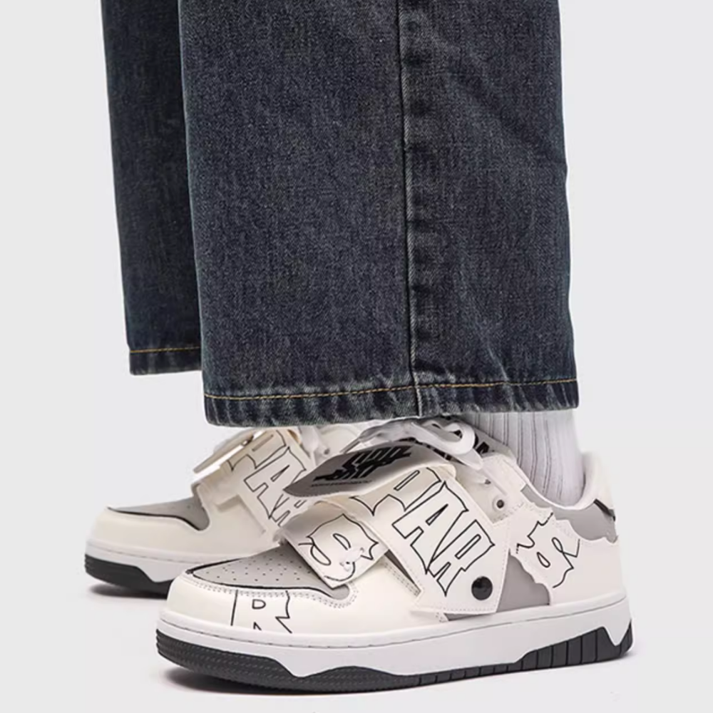 High Street Velcro Letter Contrast Shoes