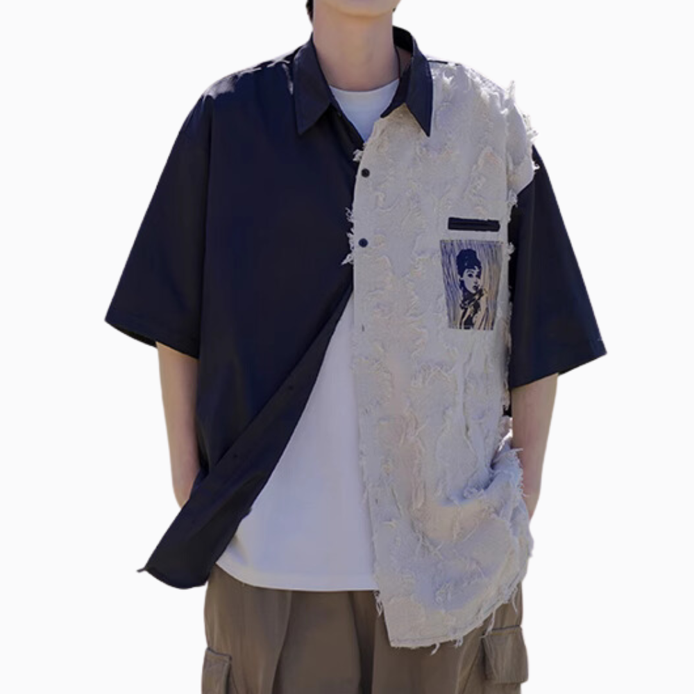 American Beard Silk Patchwork Shirt