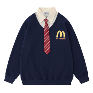 Peppy Fake Two Polo Sweatshirts