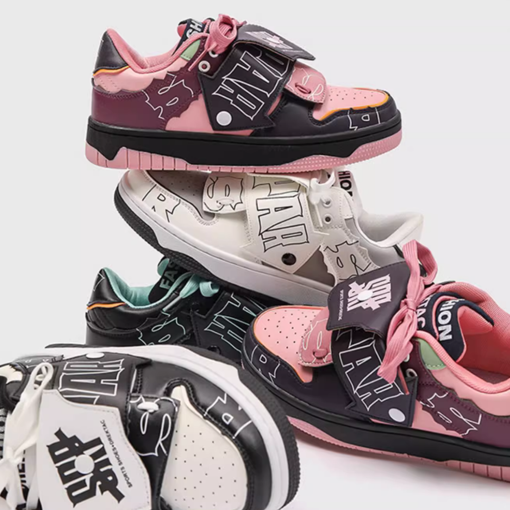 High Street Velcro Letter Contrast Shoes