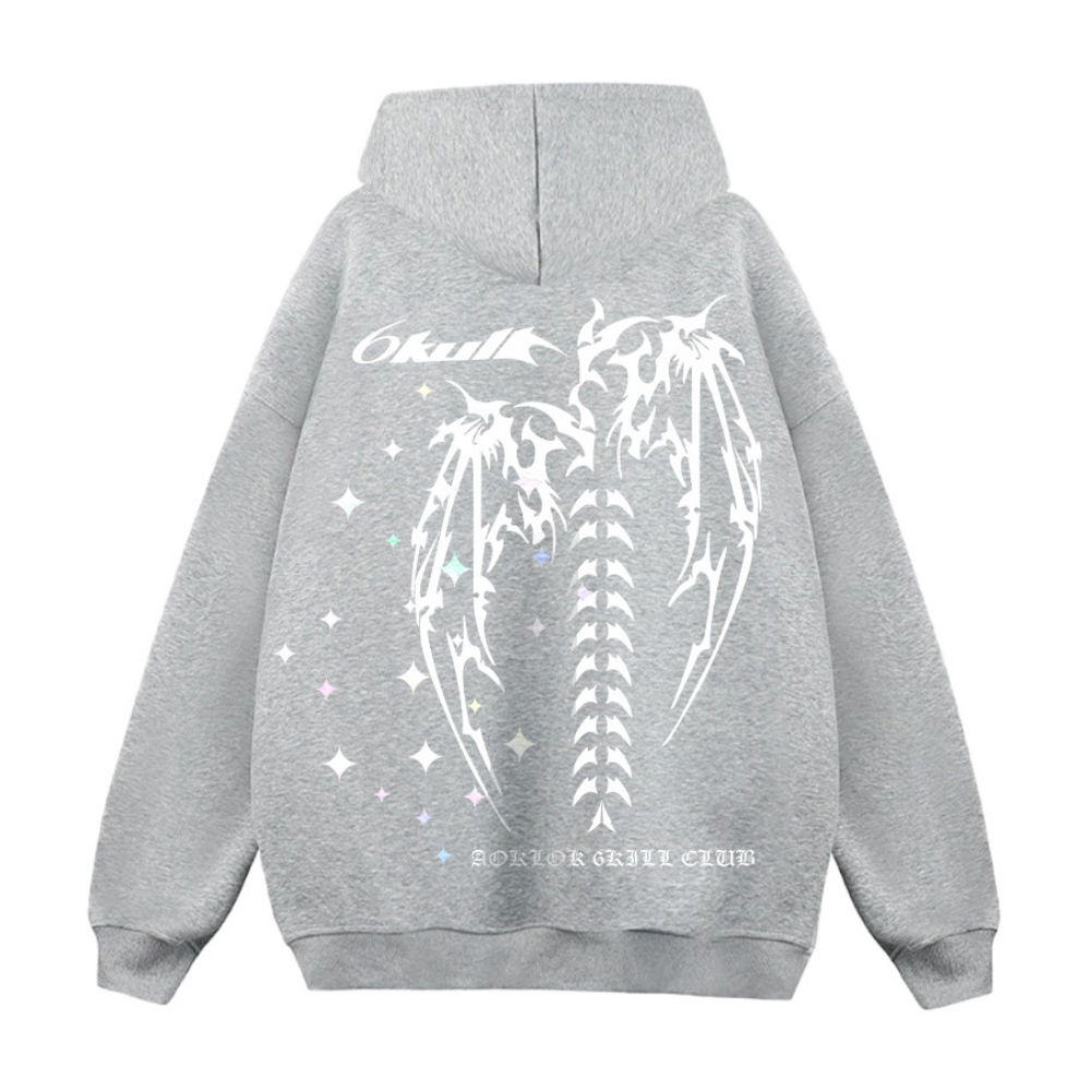 6Kull Solid Skeleton Hoodie