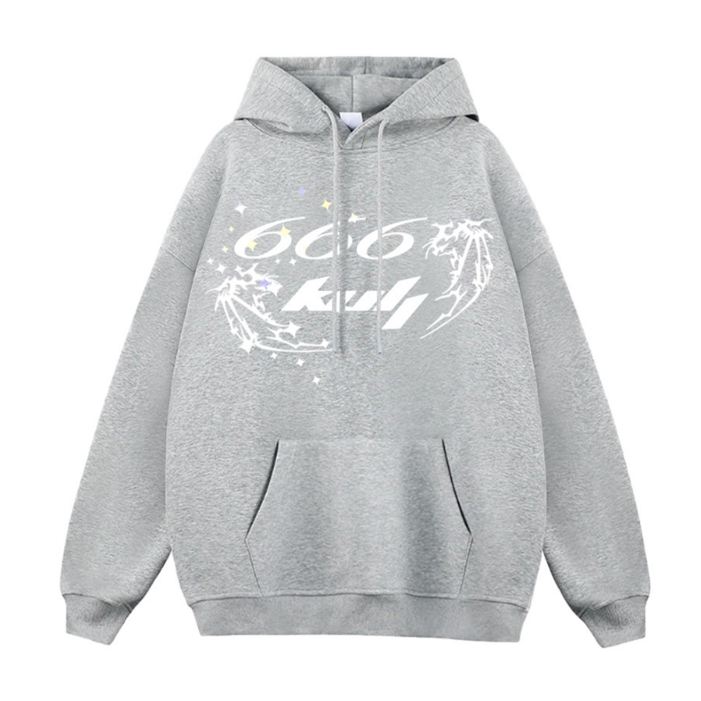 6Kull Solid Skeleton Hoodie