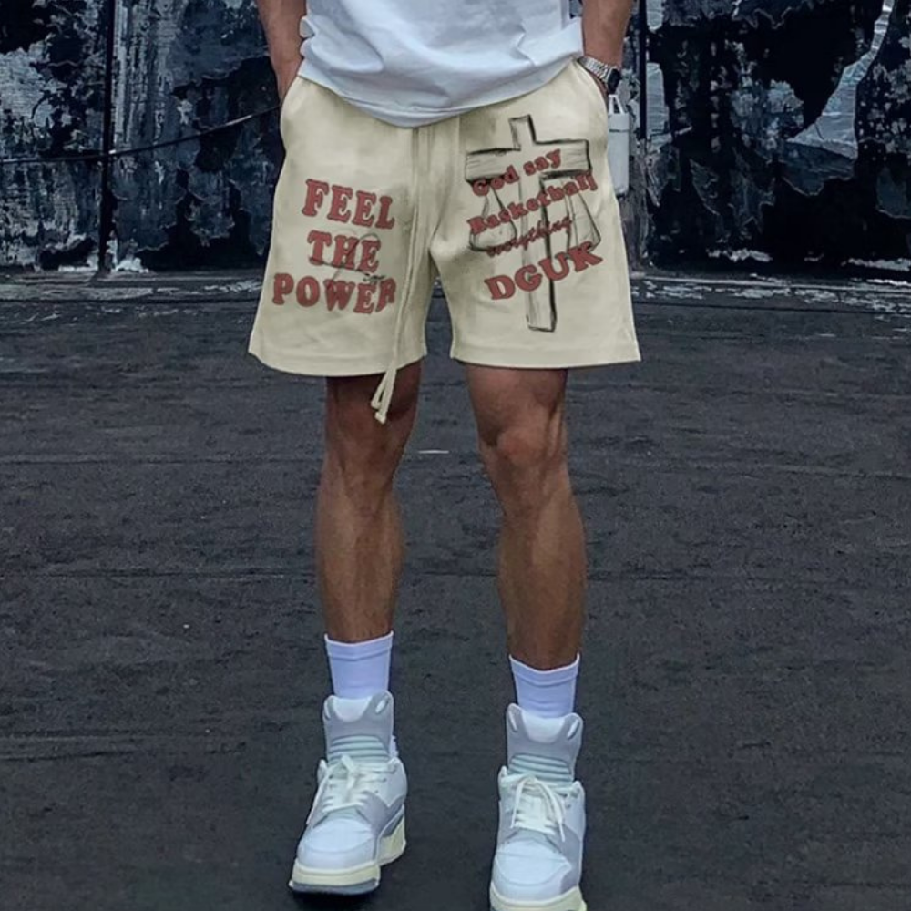 High Street Cross Letter Shorts