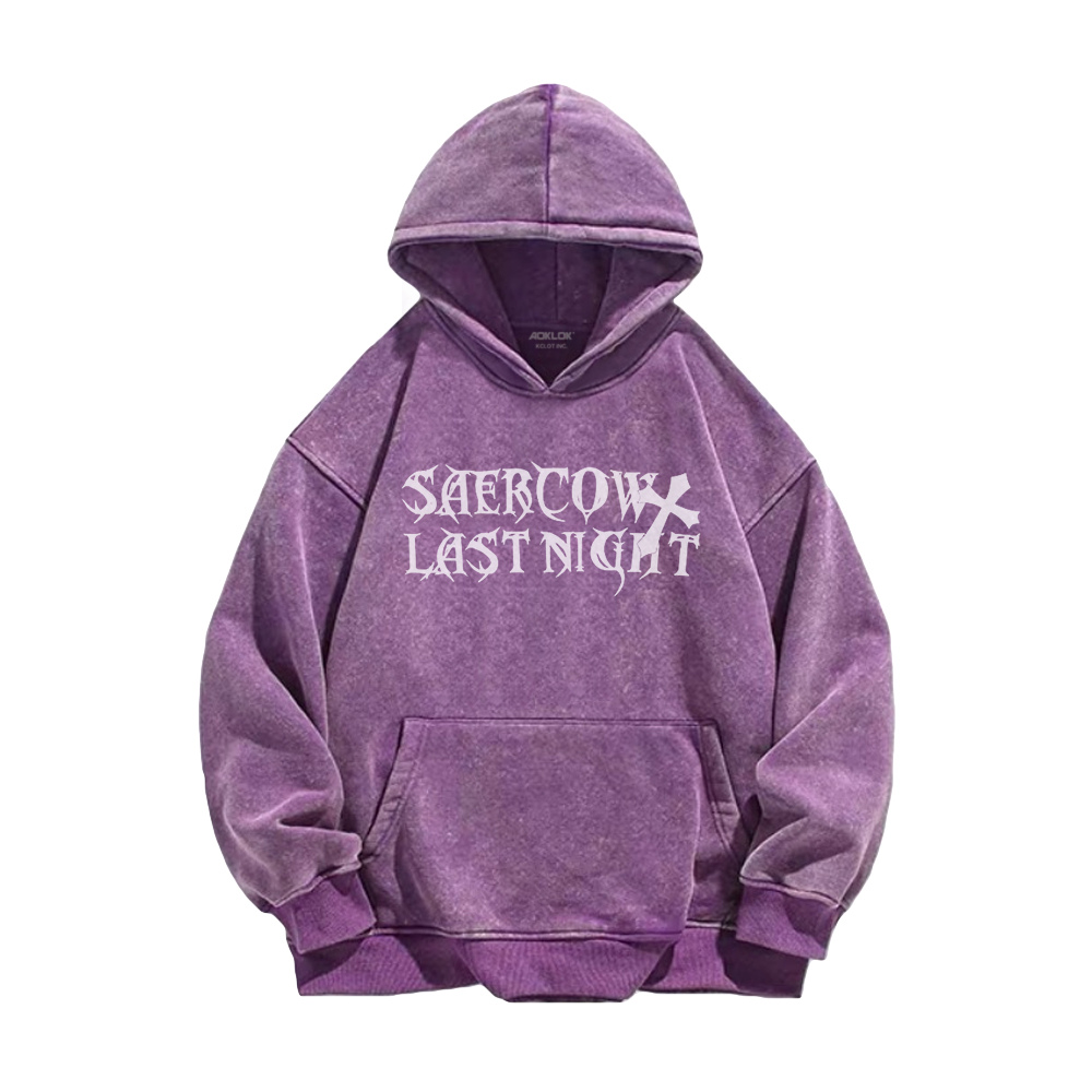Casual Wings Cross Washed Hoodie